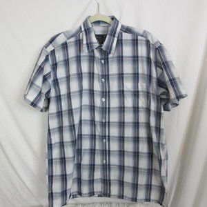 Daniel K Short Sleeve Plaid Casual Button Down Shirt Size Medium
